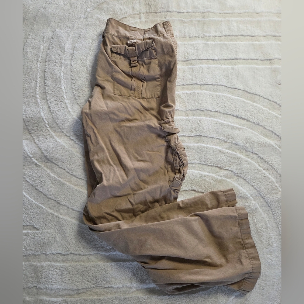 Hollister Wide Leg Cargo Pants in Light Brown